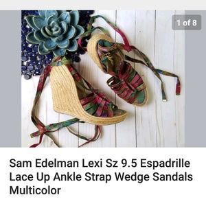 Sam Edelman Lexi Espadrille Lace Up Sandals Wedge
